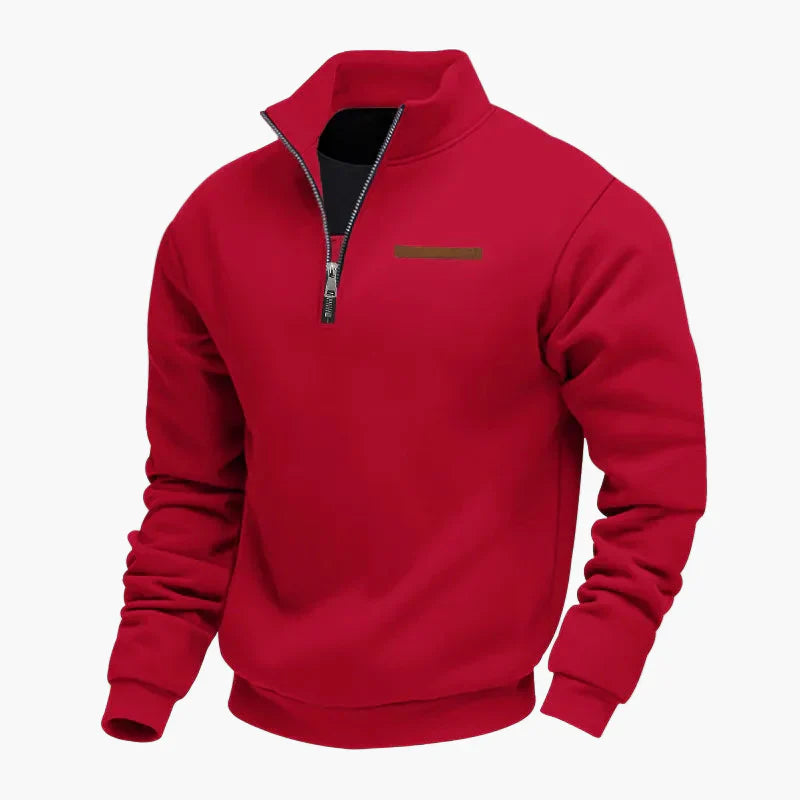 EB | Halbzip Sweatshirt Freizeitpullover mit Stehkragen - Perfekt für Reisen und Alltag