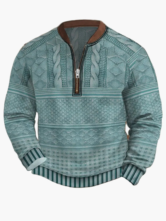 EB | Strickpullover mit Reißverschluss - Moderner Freizeit-Look für Herbst und Frühling