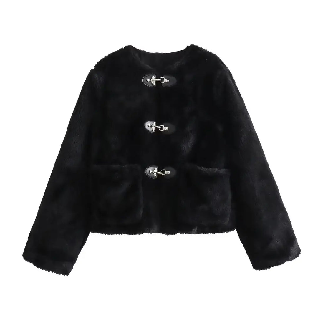 EB | Frühling-Fleecejacke mit O-Kragen