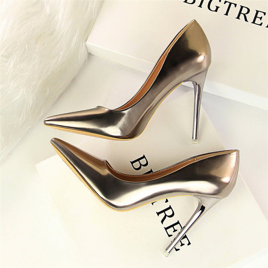 EB | Metallic Absätze mit Spitzer Zehenpartie