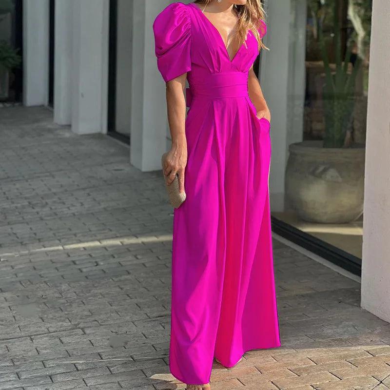 EB | Eleganter Jumpsuit mit Puffärmeln