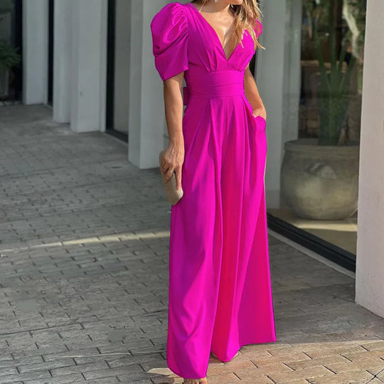 EB | Eleganter Jumpsuit mit Puffärmeln