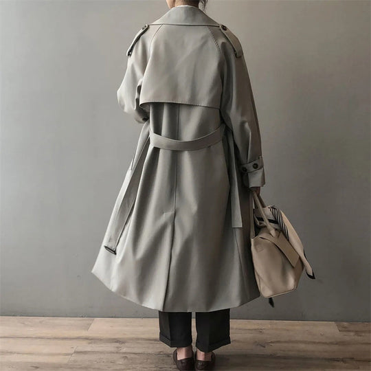EB | Trenchcoat Damen Oversized Windbreaker, Doppelreihig