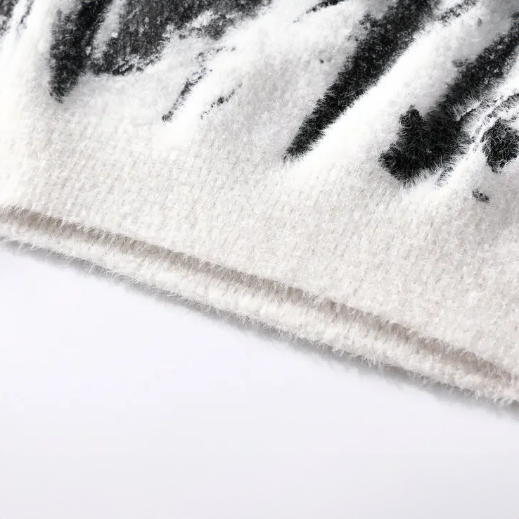EB | Abstrakte Strickjacke Weich und Trendy Perfekt für Den Alltagsgebrauch