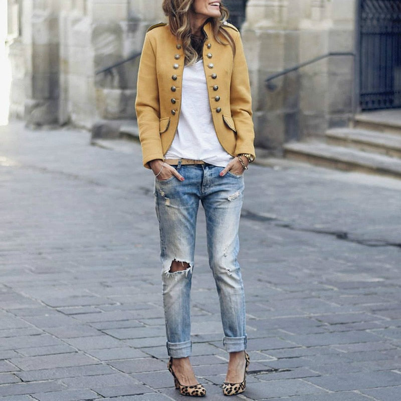 EB | Blazer Mit Modernen Knöpfen Für Einen Schlanken, Trendigen Look