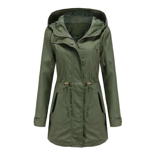 EB | Damen Elegante Wasserdichte Regenjacke Für Outdoor Aktivitäten