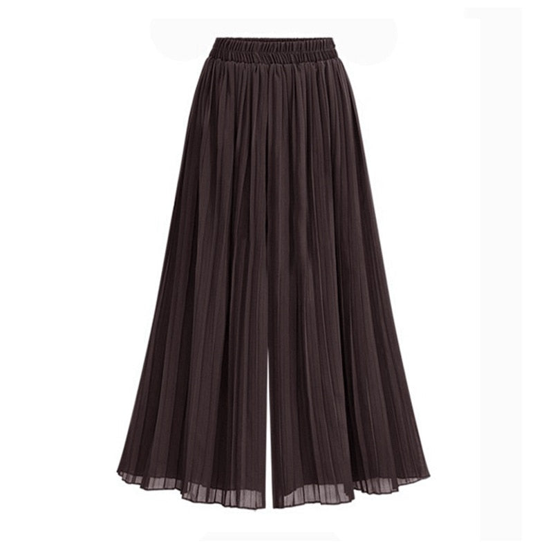 EB - Damenhose mit weitem Bein und Mesh-Detail