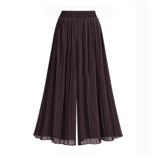 EB - Damenhose mit weitem Bein und Mesh-Detail