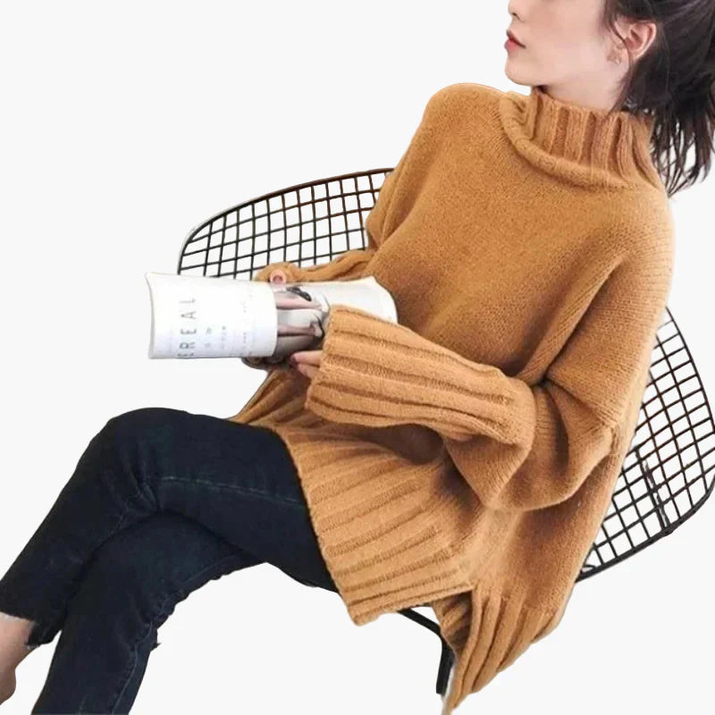 EB | Oversize Pullover mit Hochkragen - Modischer Koreanischer Stil für Herbst und Winter