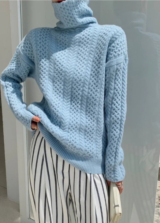 EB | Chunky Strickpullover mit Rollkragen Weich und Warm Zeitloses Design