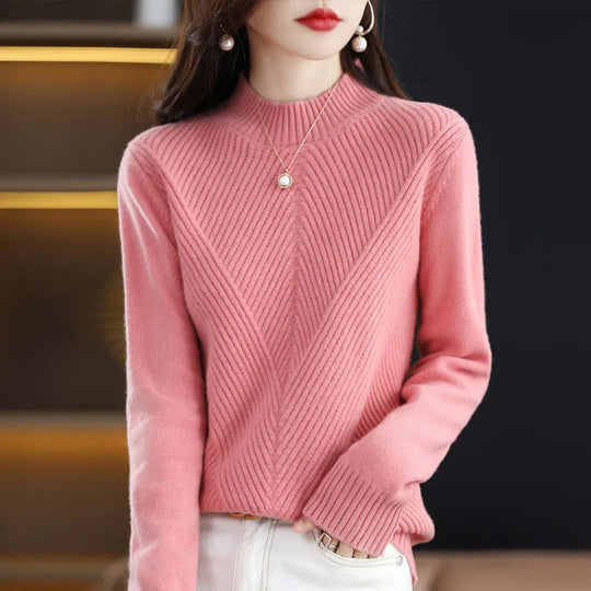 EB | Strukturierter Rundhals-Strickpullover Ideal für den Winter