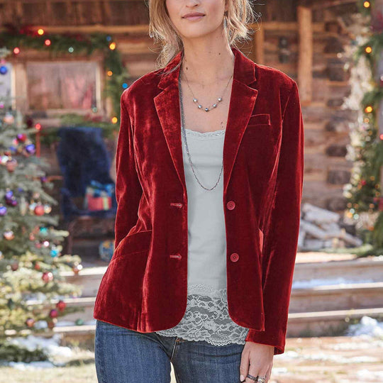 EB | Vintage Mode Blazer Jacke Aus Samt