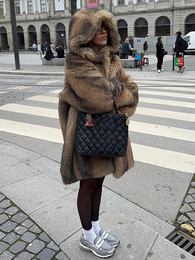 EB | Lang mit Kapuze und Einfacher Knopfleiste für Damen Ideal für Den Herbst und Den Winter
