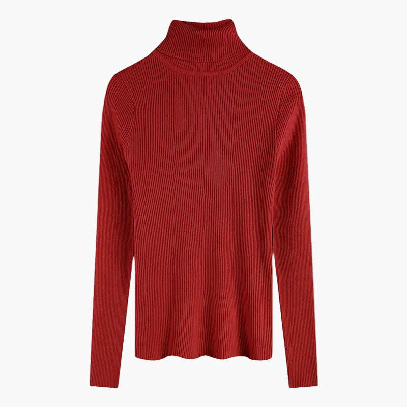 EB | Rollkragenpullover Gerippt Basic Langarm - Vielseitiger Herbst & Winter Look
