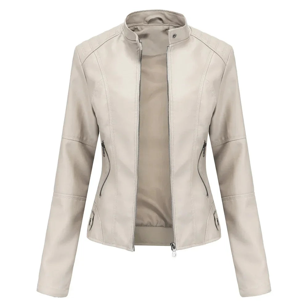 EB | Damen Dicke jacke Modisch Motorradstil