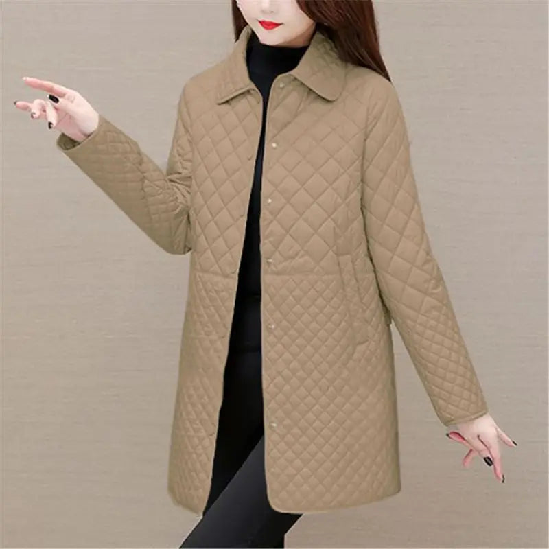 EB | Damen Steppjacke Mit Karomuster