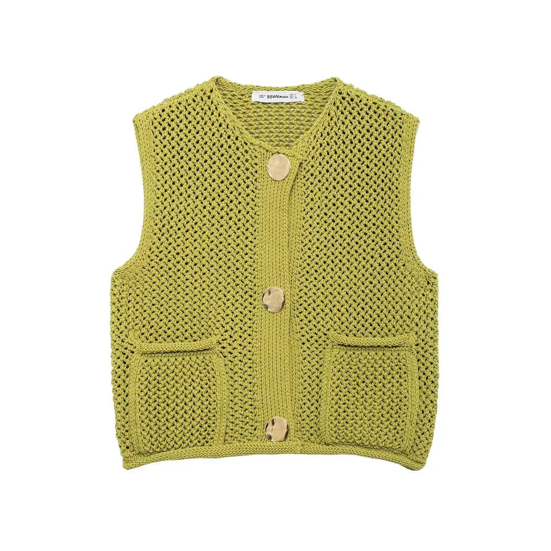EB | Ärmless Strickweste mit Knöpfen