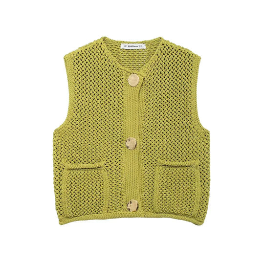 EB | Ärmless Strickweste mit Knöpfen