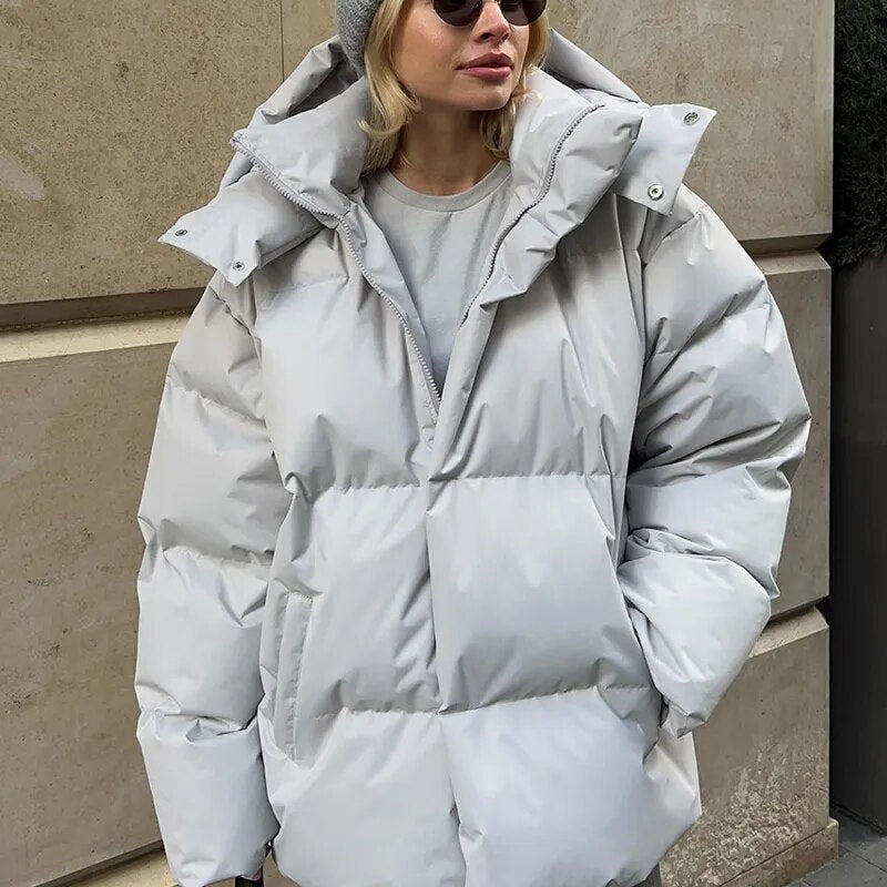 EB | Oversized Puff-Hoodie-Jacke