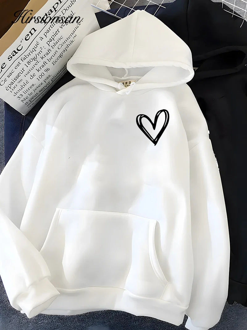 EB | Hoodie mit Herzprint Polyester Komfortabel und Trendy