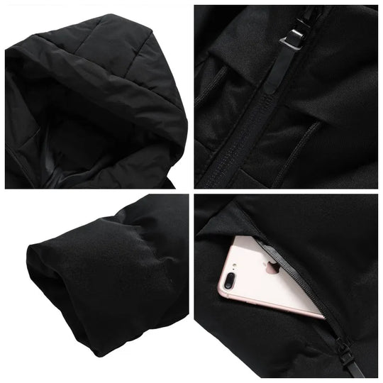EB | Gepolsterte Winterjacke mit Kapuze Polyester Warm und Funktional