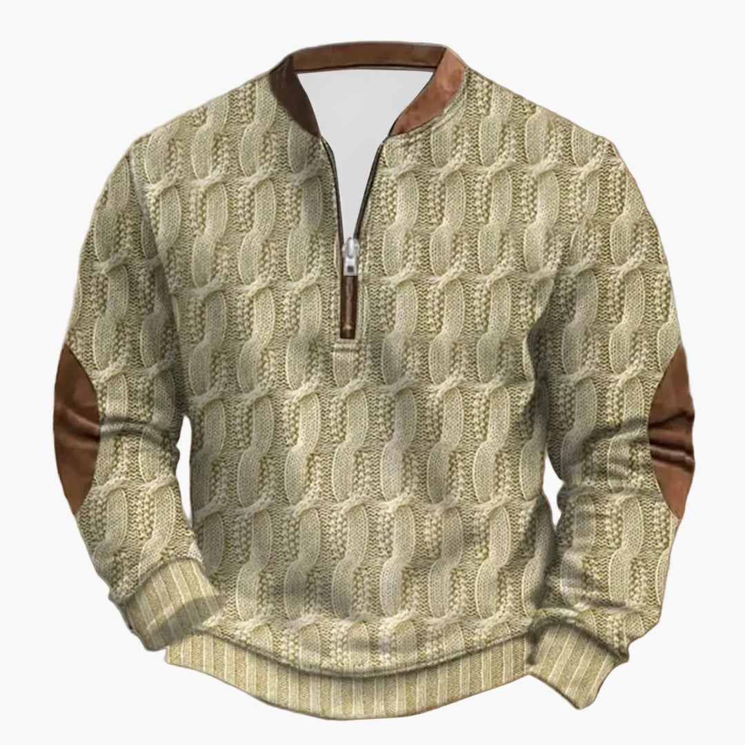 EB | Outdoor Freizeitsweater mit Stehkragen und Zipper - Stilvoller Langarm-Pullover für Alltag und Abenteuer