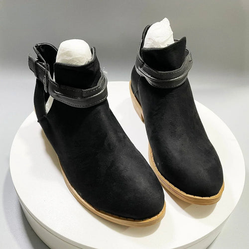 EB | Stiefeletten mit Verstellbarem Riemen und Spitzer Zehe