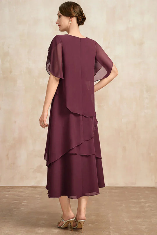 EB | Plus Size Gestuftes Midi Kleid