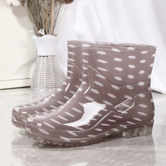 EB | Gummistiefel Wasserdicht mittelhoch Bedruckt Slip on Grip Sohle