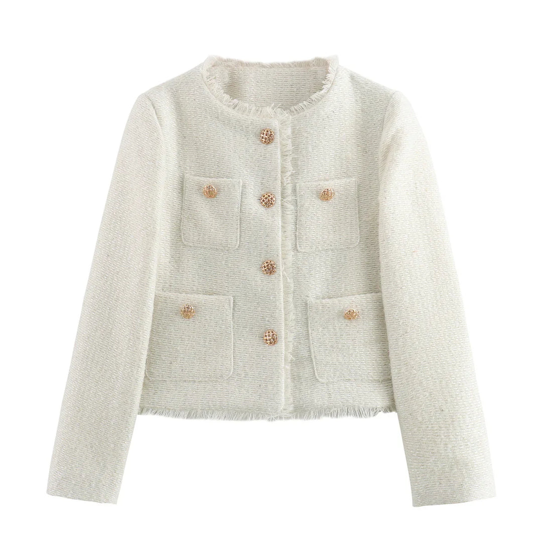 EB | Klassischer Tweed-blazer Wollmischung Zeitlos und Elegant