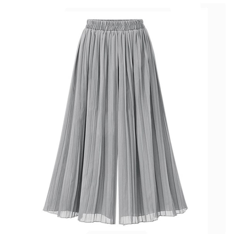 EB - Damenhose mit weitem Bein und Mesh-Detail