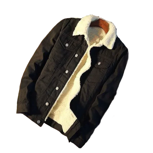 EB | Freizeitjacke mit Lammfelloptik - Modische Übergangsjacke für Alltag und Freizeit
