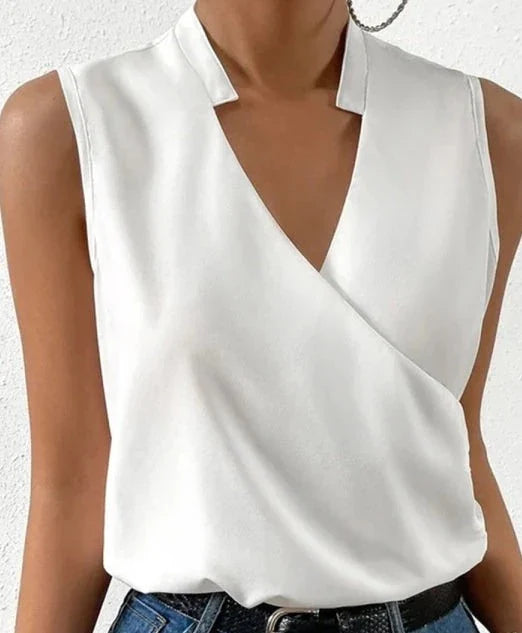 EB | Elegantes Ärmelloses Einfarbiges Top