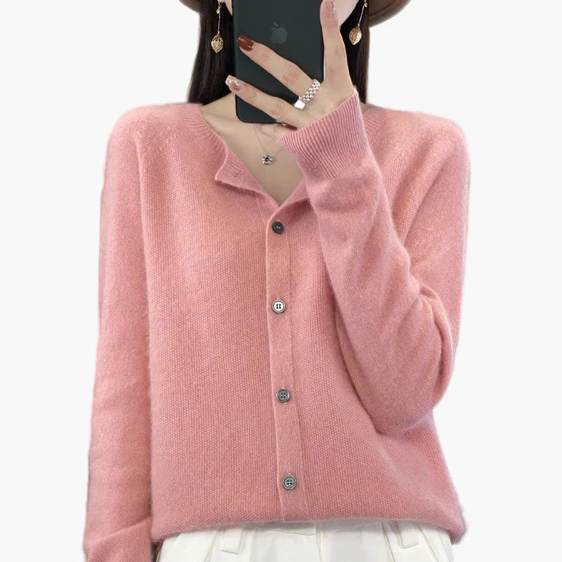 EB | Klassische Strickjacke Cardigan - Eleganter Alltags-Style für Büro & Freizeit
