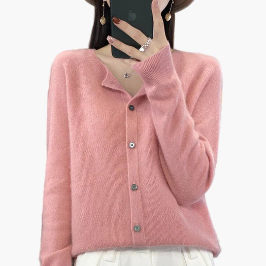 EB | Klassische Strickjacke Cardigan - Eleganter Alltags-Style für Büro & Freizeit