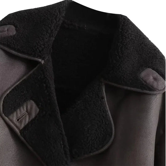 EB | Winterjacke mit Breitem Kragen und Knopfverschluss für Damen