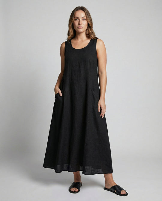 EB | Vintage Ärmelloses Plus Size Kleid