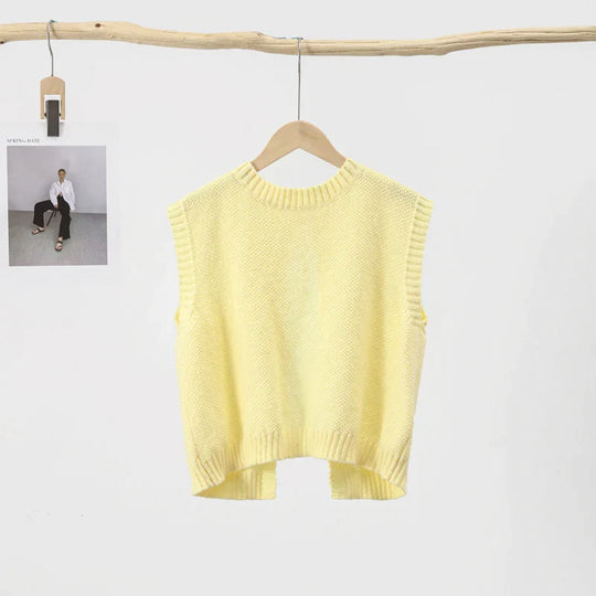 EB | Gestricktes rückenfreies Top mit Bändern
