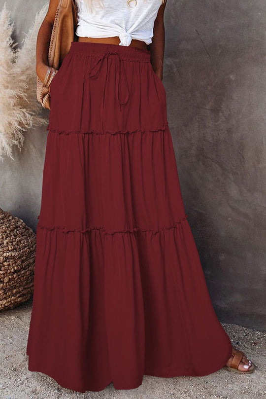 EB | Langer Hochtaillierter Maxi Rock