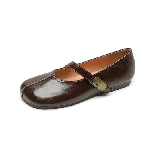 EB | Neue Frühling Damen Outdoor-Schuhe Runde Zehen Design Mary Jane Schuhe Damen Lässige Flache Schuhe Arbeit Bootsschuhe Große Größen