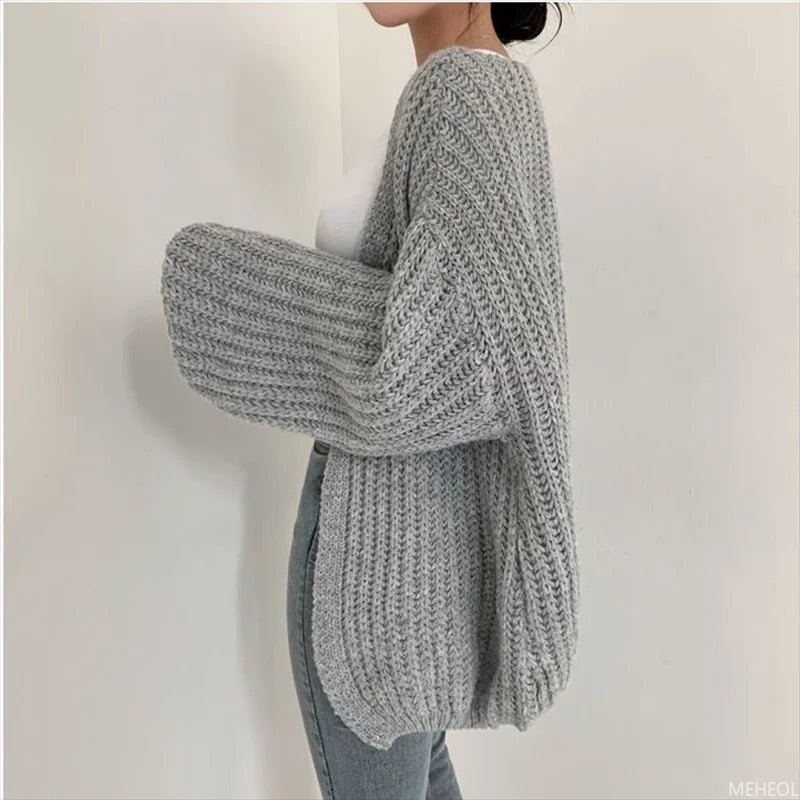 EB | Übergröße Strickjacke aus grobem Strick