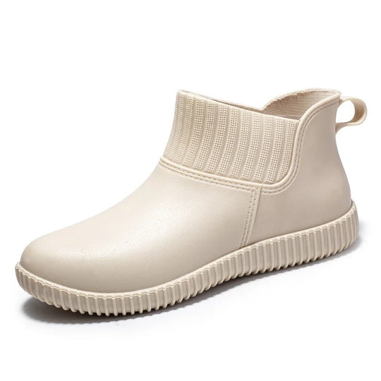 EB | Damen wasserdichte Gummistiefel mit gestricktem Schaft & rutschfester Sohle