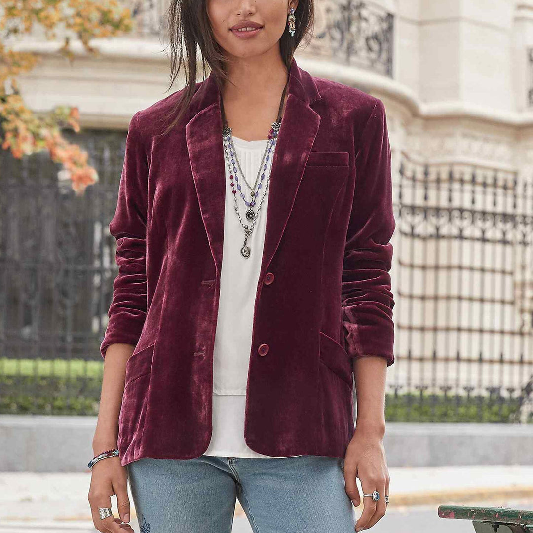 EB | Vintage Mode Blazer Jacke Aus Samt
