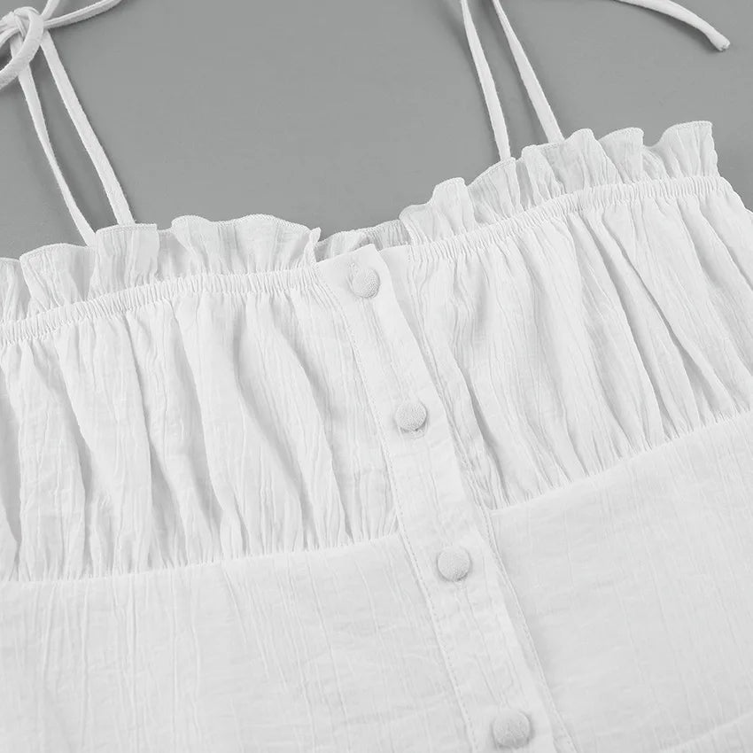 EB | Weiße Sommerkleid mit Schnürung