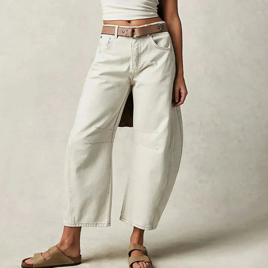 EB | Damen Weite Beinhose Denim