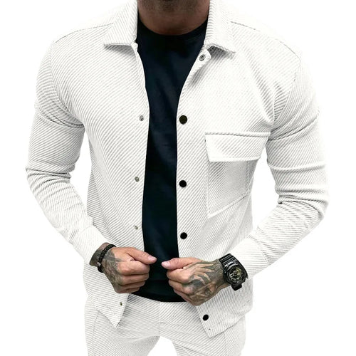 EB | Klassische Leichtgewicht Shirtjacke Polyester Moderner Komfort