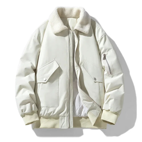 EB | Winter Bomberjacke mit Modischem Lammfellkragen - Lässiger Stil für Kalte Tage