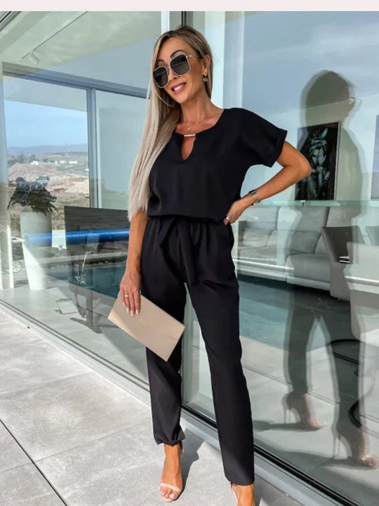 EB | Elegante Festlicher Kurzarm Damen Overall für Sommer