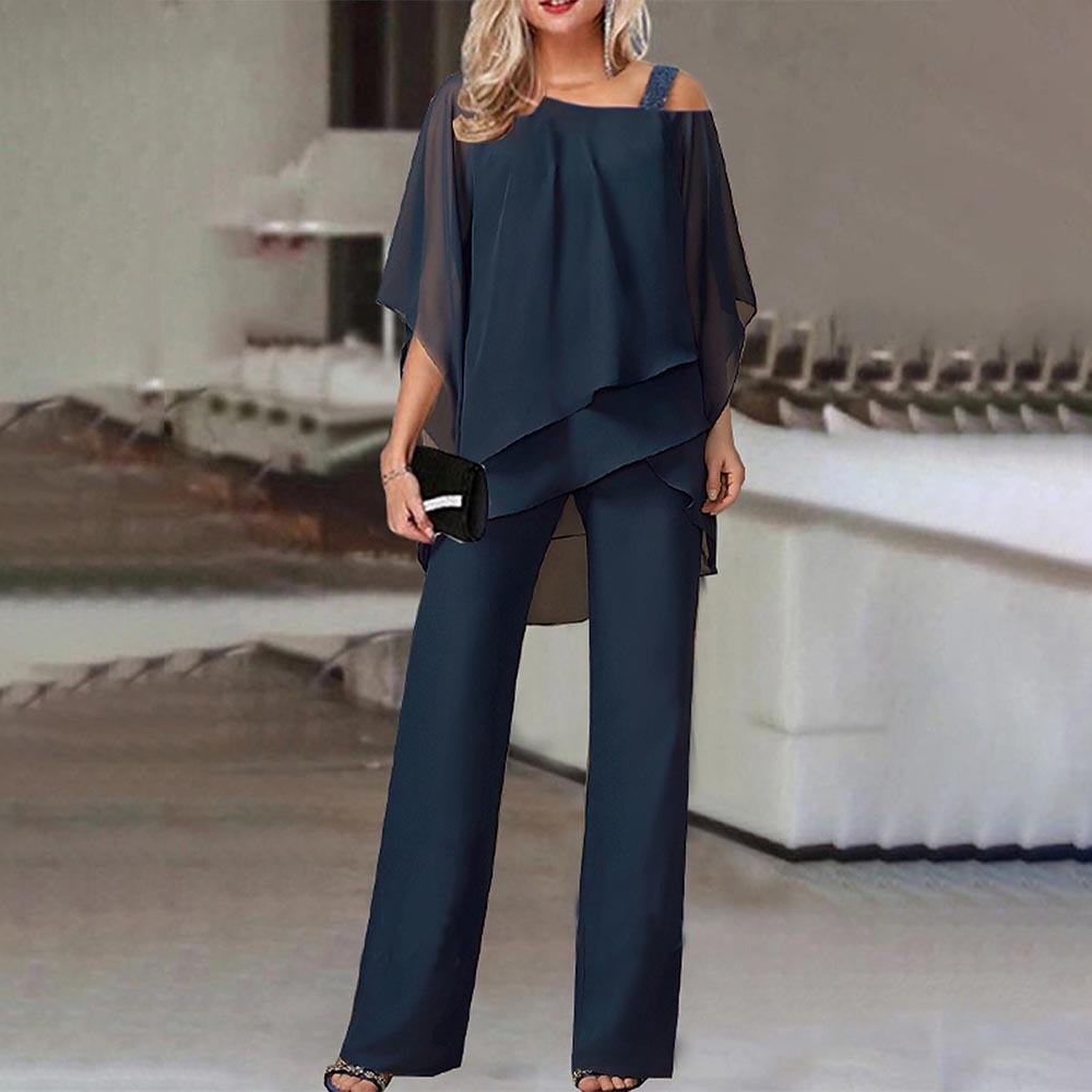 Heidi-Mode | Zweiteiler Satz Eleganter Zweiteiler mit Cold Shoulder