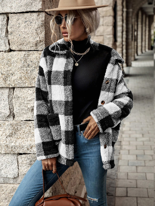 EB | Damen Flanelljacke mit Knöpfen